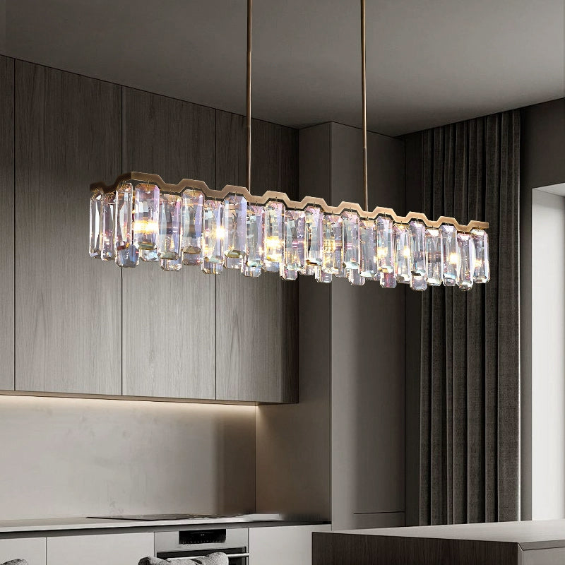 DORIS Linear Chandelier by Lampadom - side view
