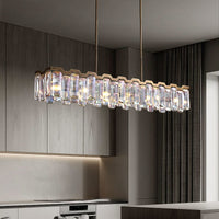 DORIS Linear Chandelier by Lampadom - side view