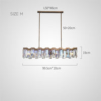 DORIS Linear Chandelier by Lampadom - top view
