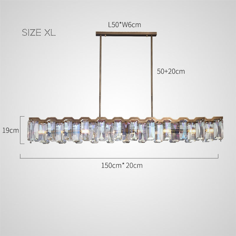 DORIS Linear Chandelier by Lampadom - side view