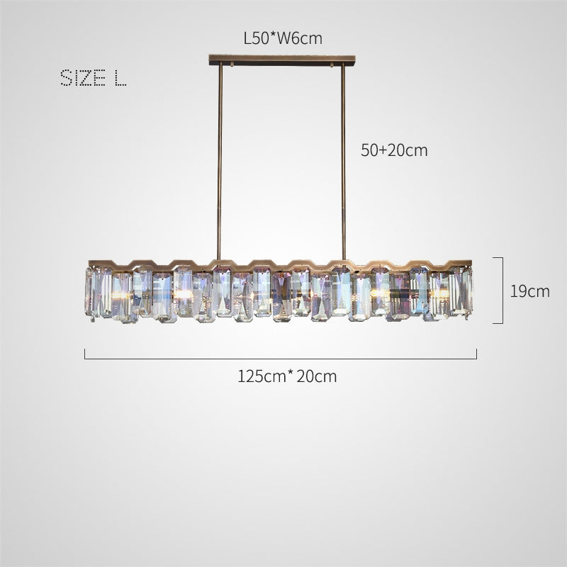 DORIS Linear Chandelier by Lampadom - close-up