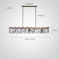 DORIS Linear Chandelier by Lampadom - close-up
