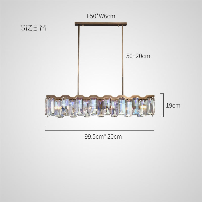 DORIS Linear Chandelier by Lampadom - angle view