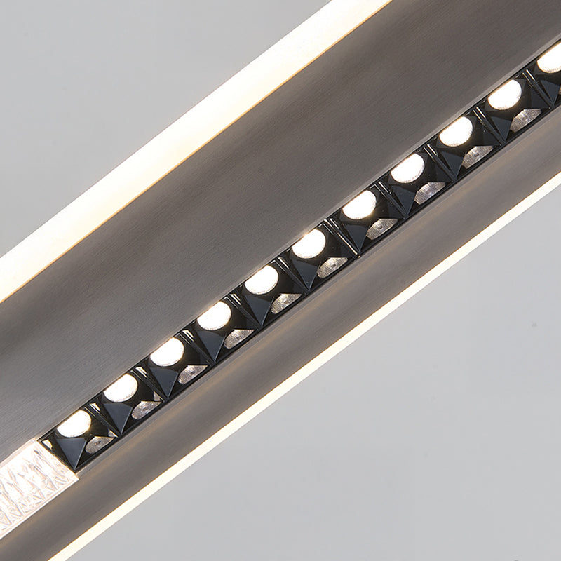 DOSSE A Linear Chandelier by Lampadom - side view