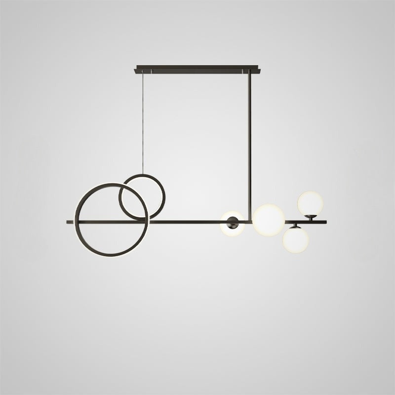 DOVER Linear Chandelier by Lampadom - side view
