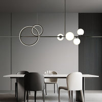 DOVER Linear Chandelier by Lampadom - side view