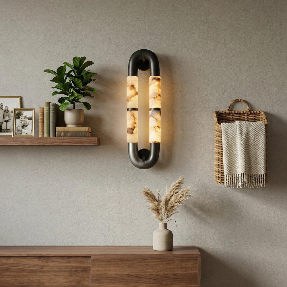 Luma Arc stone Wall Light