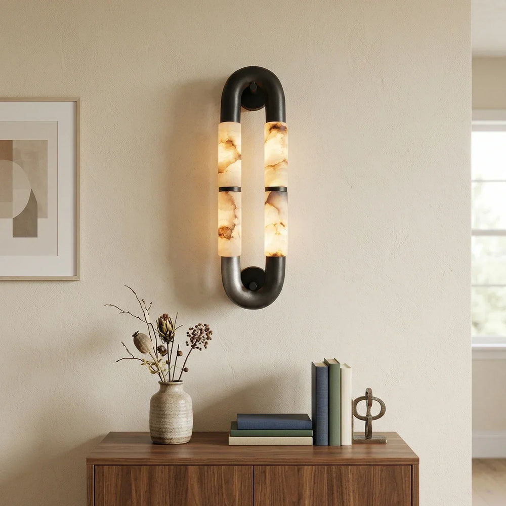 Luma Arc stone Wall Light