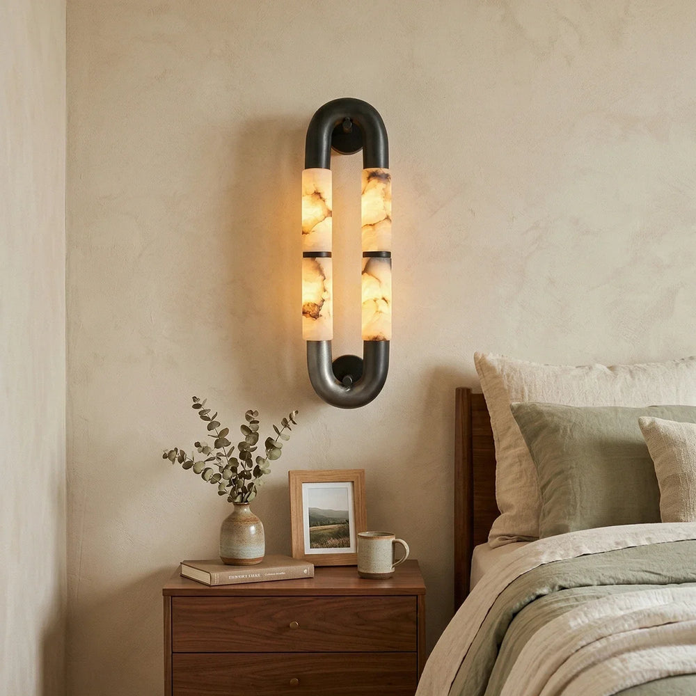 Luma Arc stone Wall Light