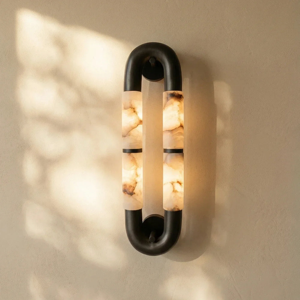 Luma Arc stone Wall Light