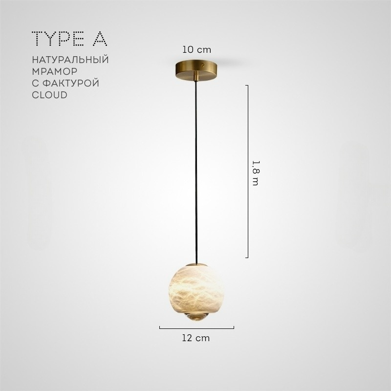 ECLA MARBLE pendant by Lampadom - detail view
