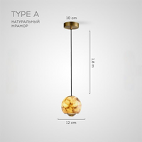 ECLA MARBLE pendant by Lampadom - close-up