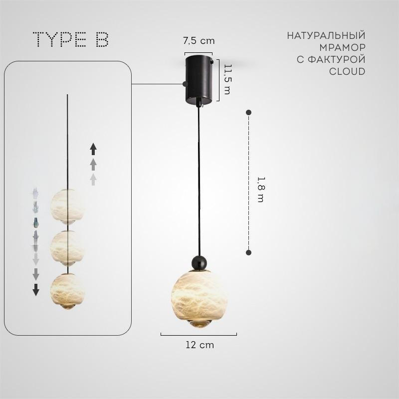 ECLA MARBLE pendant by Lampadom - detail view