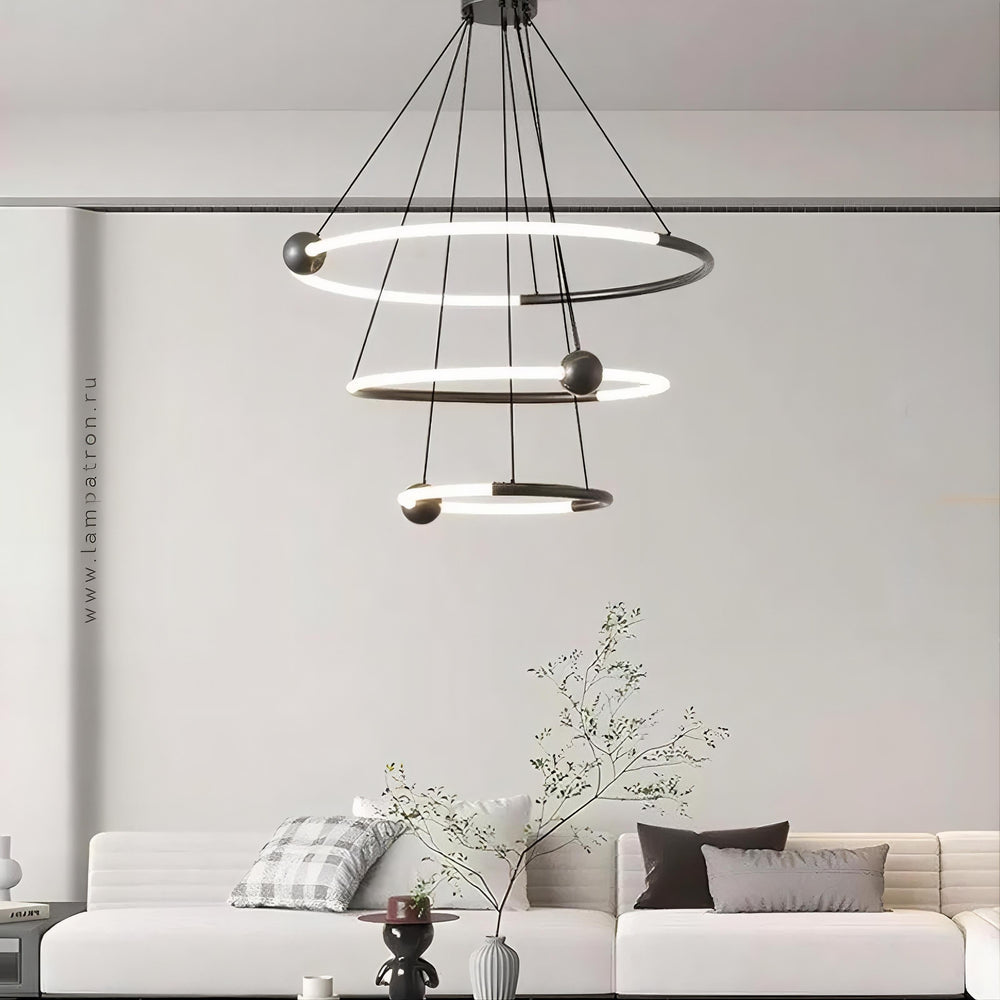 ECLIPTICA Ring Chandelier by Lampadom - side view