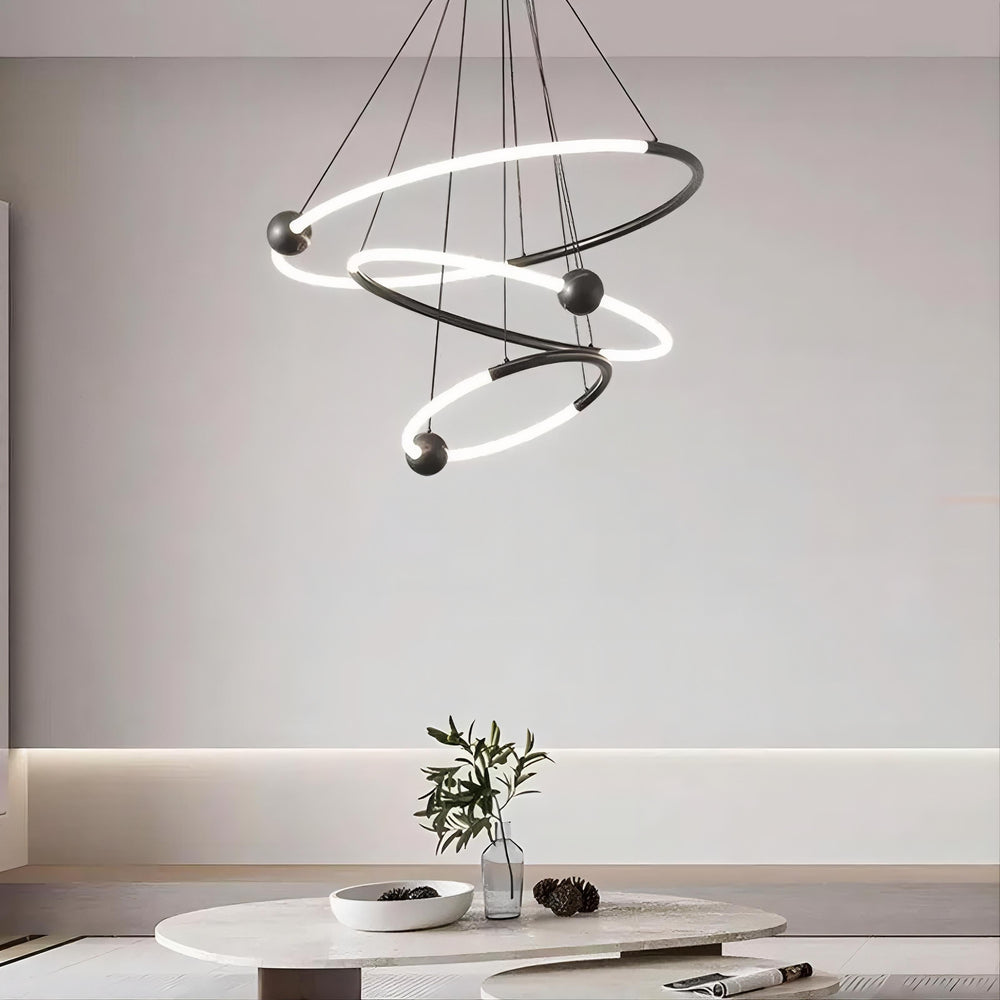 ECLIPTICA Ring Chandelier by Lampadom - scale reference