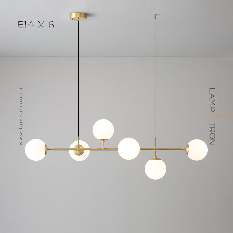 EDMUND Linear Chandelier by Lampadom - top view