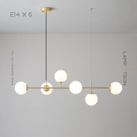 EDMUND Linear Chandelier by Lampadom - top view