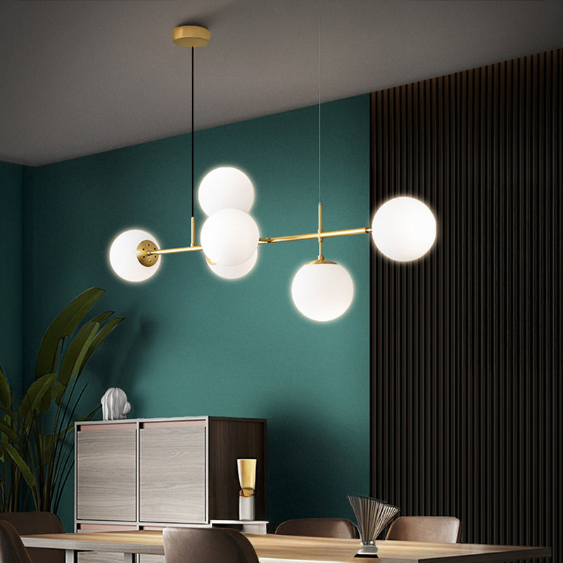 EDMUND Linear Chandelier by Lampadom - close-up