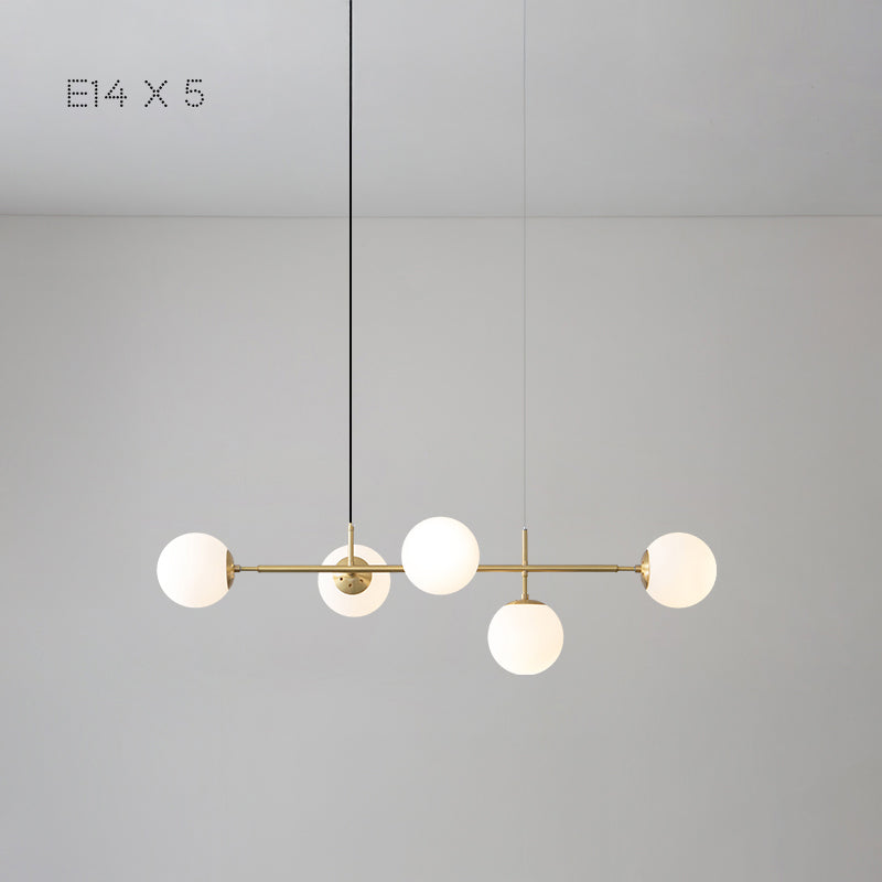 EDMUND Linear Chandelier by Lampadom - side view