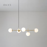 EDMUND Linear Chandelier by Lampadom - side view