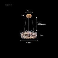 EGEL B Chandelier by Lampadom - side view