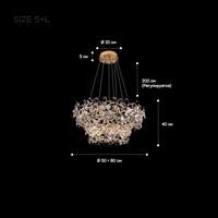 EGEL B Chandelier by Lampadom - scale reference