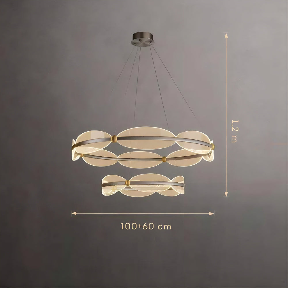 ELIS Ring Chandelier by Lampadom - scale reference