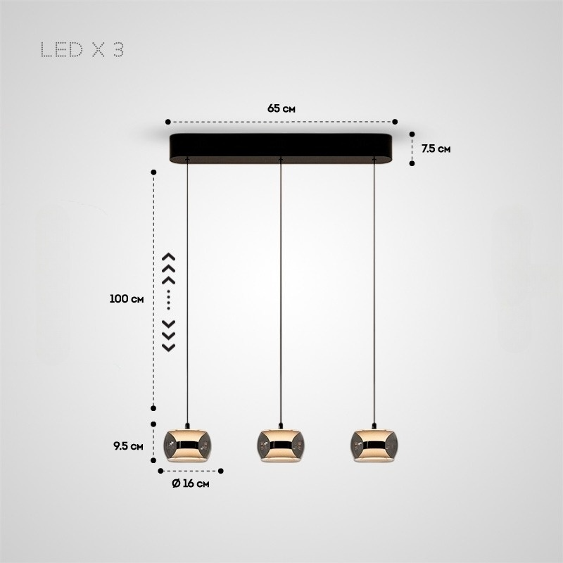 ELISER Pendant by Lampadom - side view