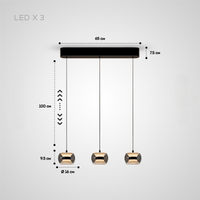 ELISER Pendant by Lampadom - side view