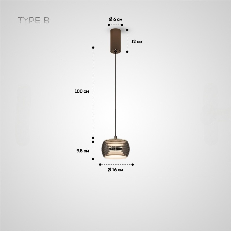 ELISER Pendant by Lampadom - side view