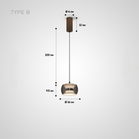 ELISER Pendant by Lampadom - side view
