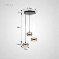 ELISER Pendant by Lampadom - scale reference