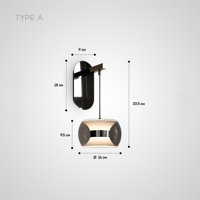 ELISER Wall Light by Lampadom - scale reference