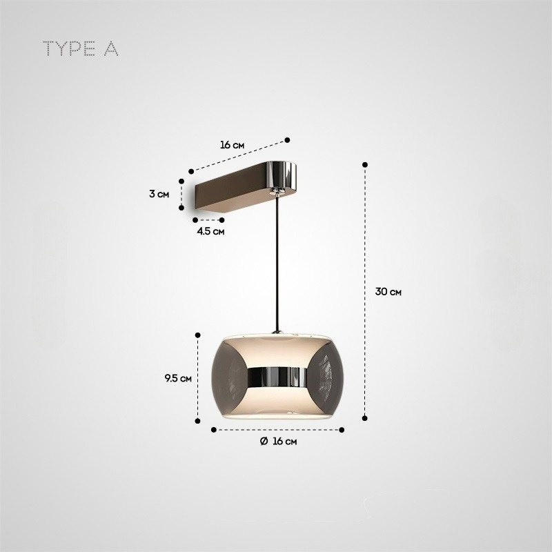 ELISER Wall Light by Lampadom - top view