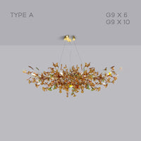 ELLING Chandelier by Lampadom - side view