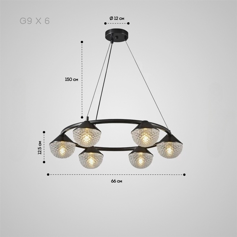 EMBRET RING Chandelier by Lampadom - close-up