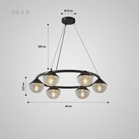 EMBRET RING Chandelier by Lampadom - close-up