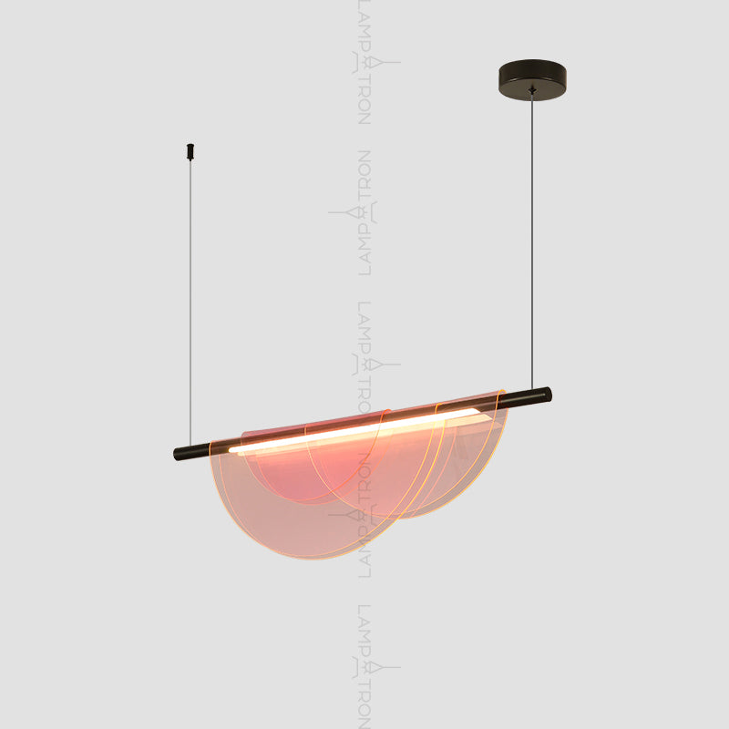 EQUAL COLOR Linear Chandelier by Lampadom - scale reference