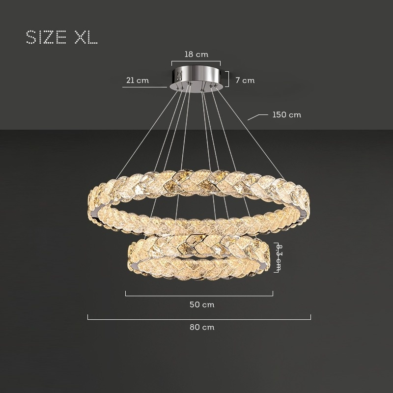 ERHARD WAVE Chandelier by Lampadom - angle view