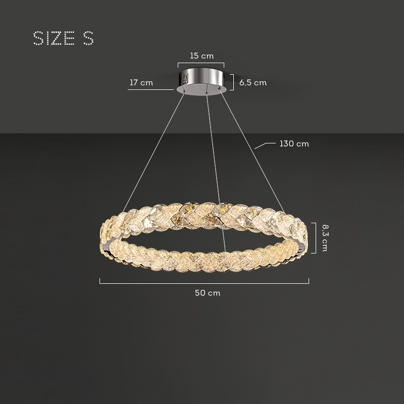ERHARD WAVE Chandelier by Lampadom - scale reference