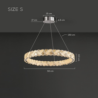 ERHARD WAVE Chandelier by Lampadom - scale reference