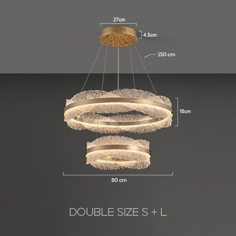 ERLAN Ring Chandelier by Lampadom - scale reference
