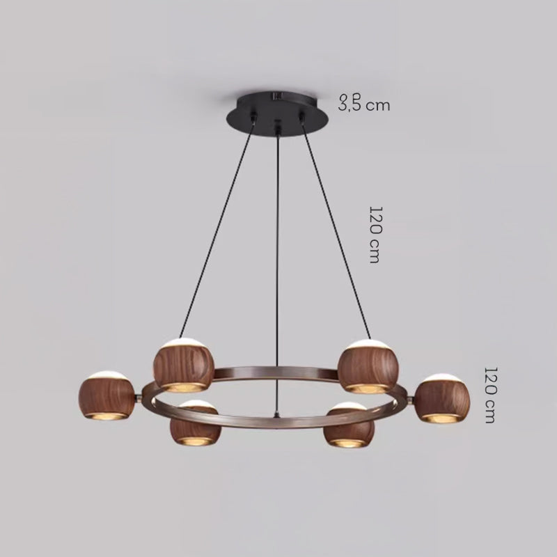 ERNAR Ring Chandelier by Lampadom - close-up