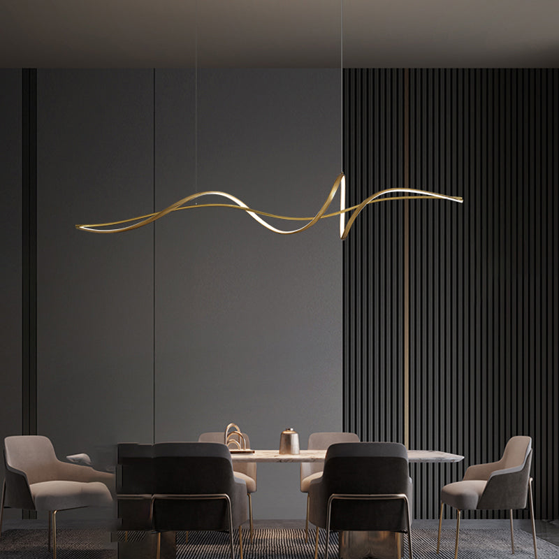 ESKILD Linear Chandelier by Lampadom - side view