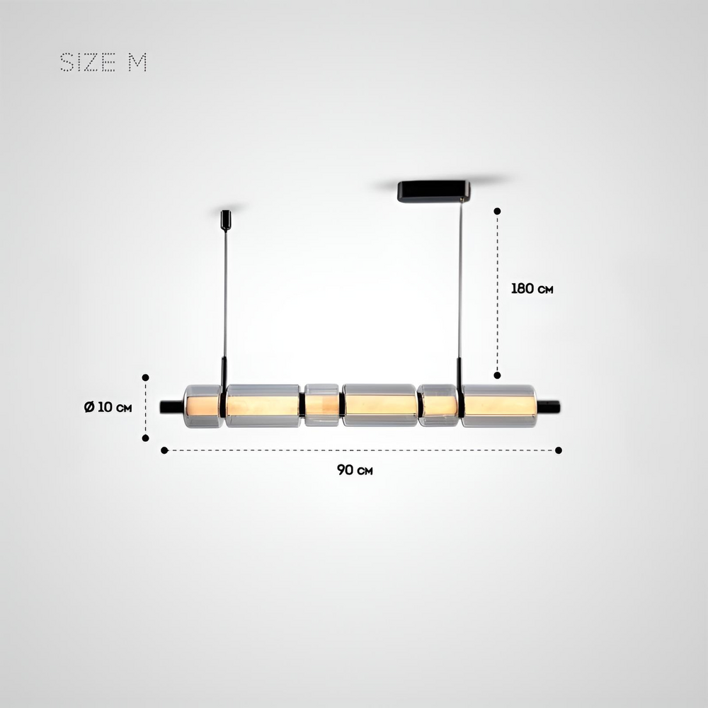 EVERIN Linear Chandelier by Lampadom - scale reference