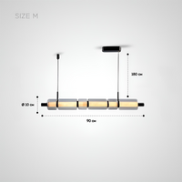 EVERIN Linear Chandelier by Lampadom - scale reference