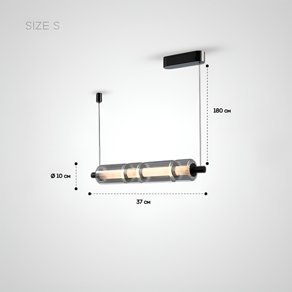 EVERIN Linear Chandelier by Lampadom - detail view