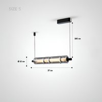 EVERIN Linear Chandelier by Lampadom - detail view