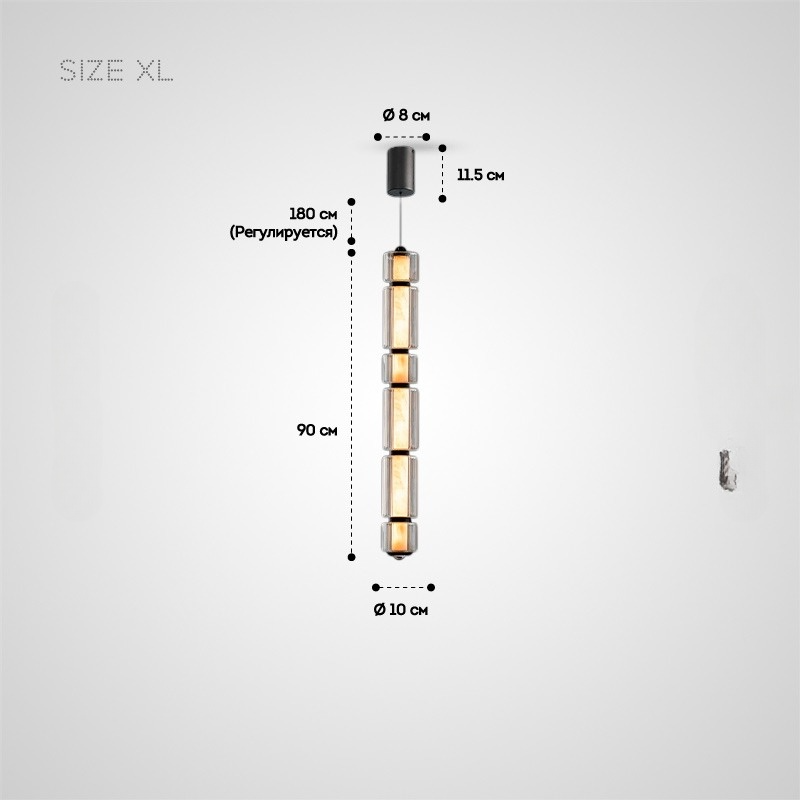 EVERIN WIDE Pendant by Lampadom - side view