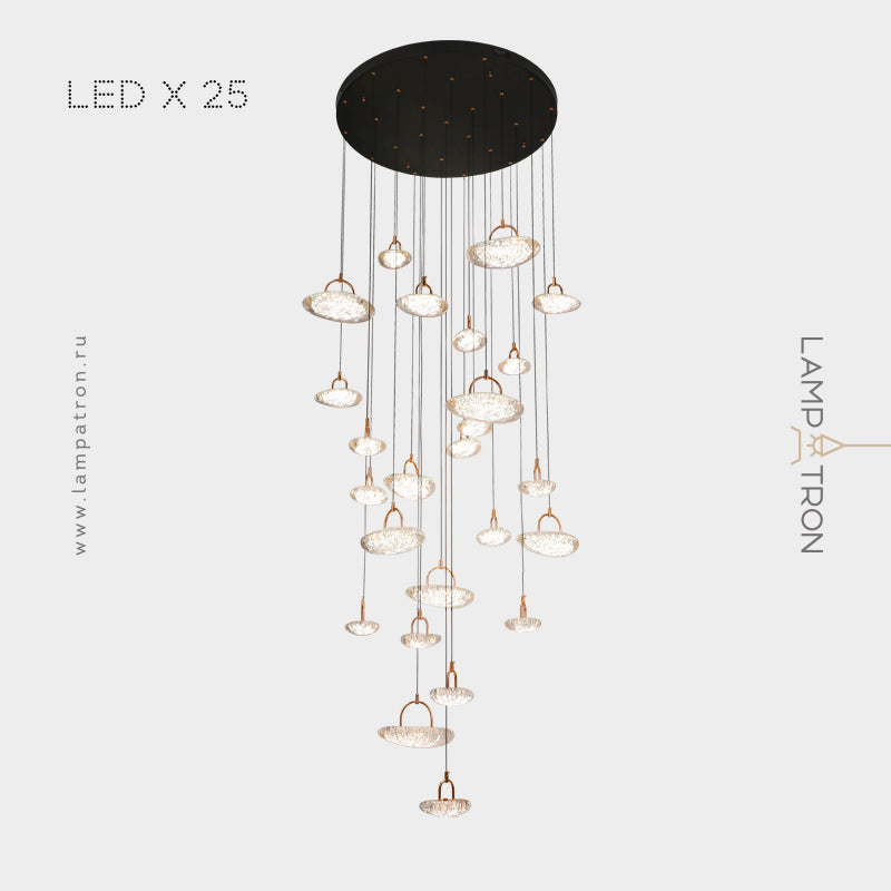 EVIAN MORE Cascade Light by Lampadom - side view